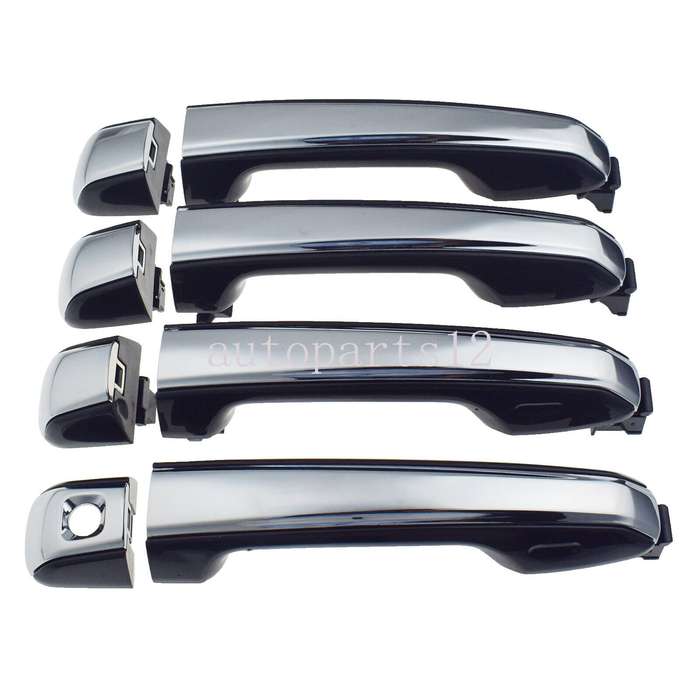 Set of 4 Exterior Door Handles Chrome FL FR RL RR For Lexus GX460 2010-2021