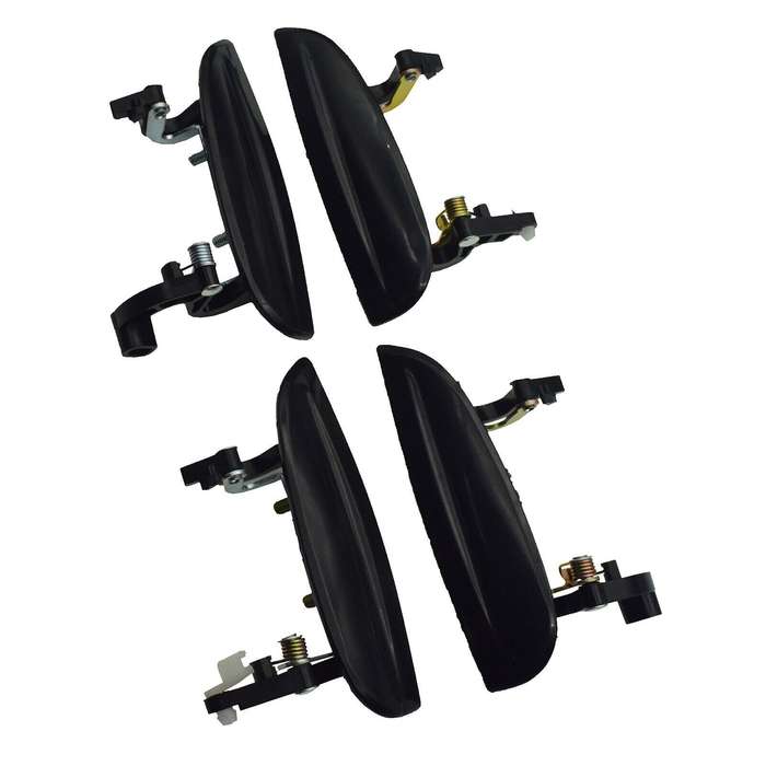 Black Exterior Outside Door Handles Set of 4 FL FR RL RR For 2003-2005 Kia Rio
