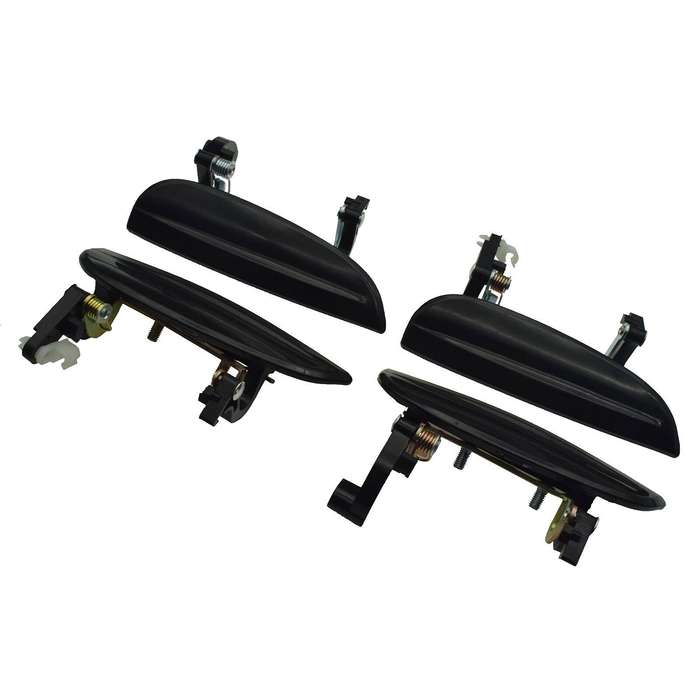 Black Exterior Outside Door Handles Set of 4 FL FR RL RR For 2003-2005 Kia Rio