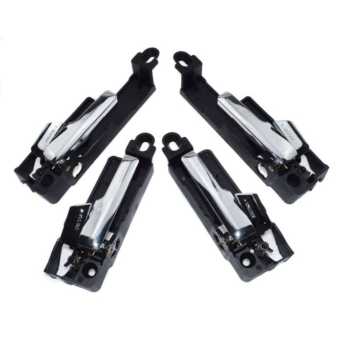 4Pcs Front Rear Left Right Inside Interior Chrome Door Handle For Ford Fusion