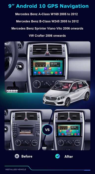 9"Android12 Car Stereo Radio Sat Nav for Mercedes Sprinter Viano Vito VW Crafter