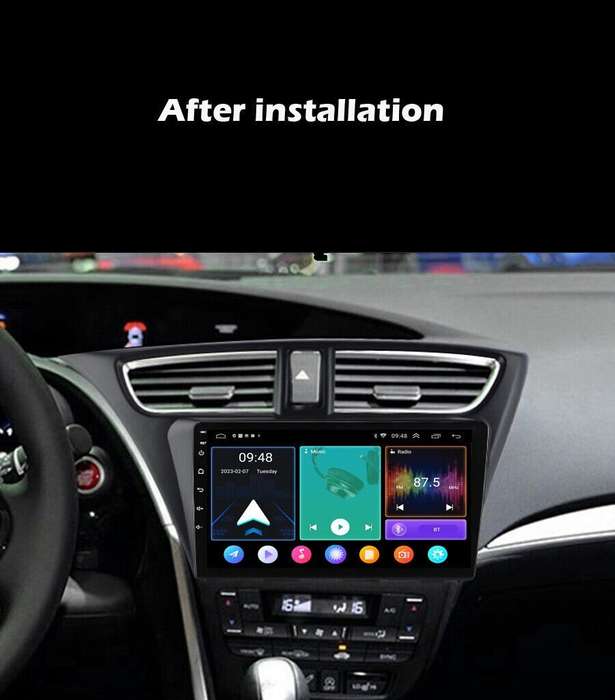 For Honda Civic Hatchback 2012-2017 CarPlay Android 13 Autoradio Navi GPS BT DAB