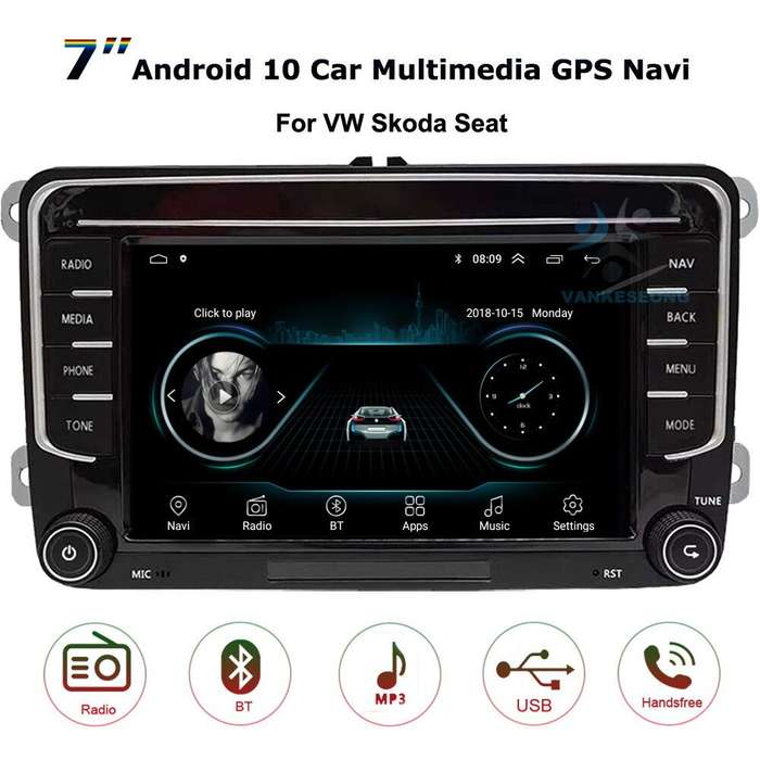 7"Double Din Android 12 Car Stereo Radio GPS SatNav DAB+for VW Golf MK5 MK6 Polo