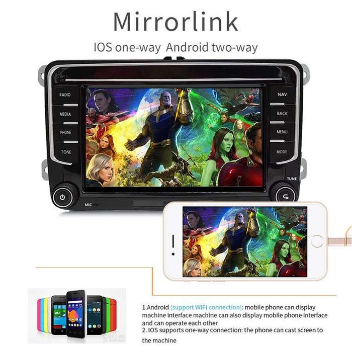 7"Double Din Android 12 Car Stereo Radio GPS SatNav DAB+for VW Golf MK5 MK6 Polo