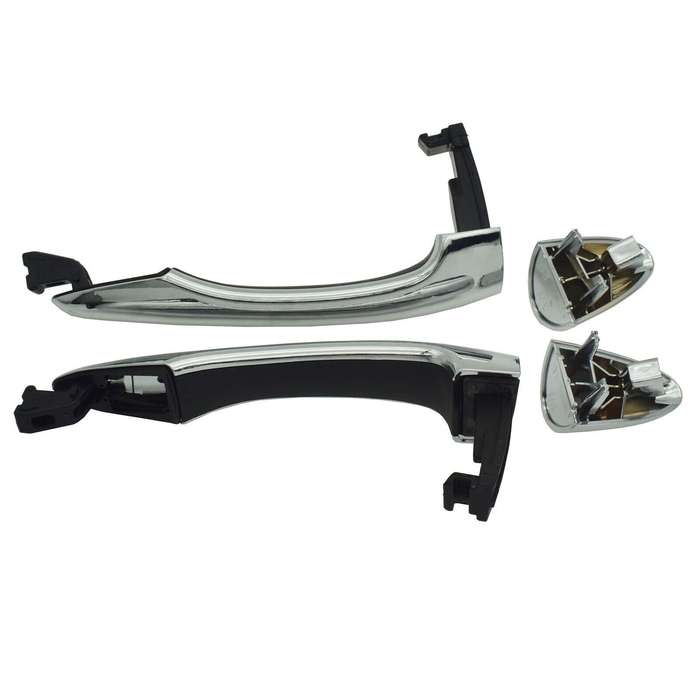 Rear Left &amp; Right Exterior Door Handles Chrome Pair For Kia Sportage 2011-2016