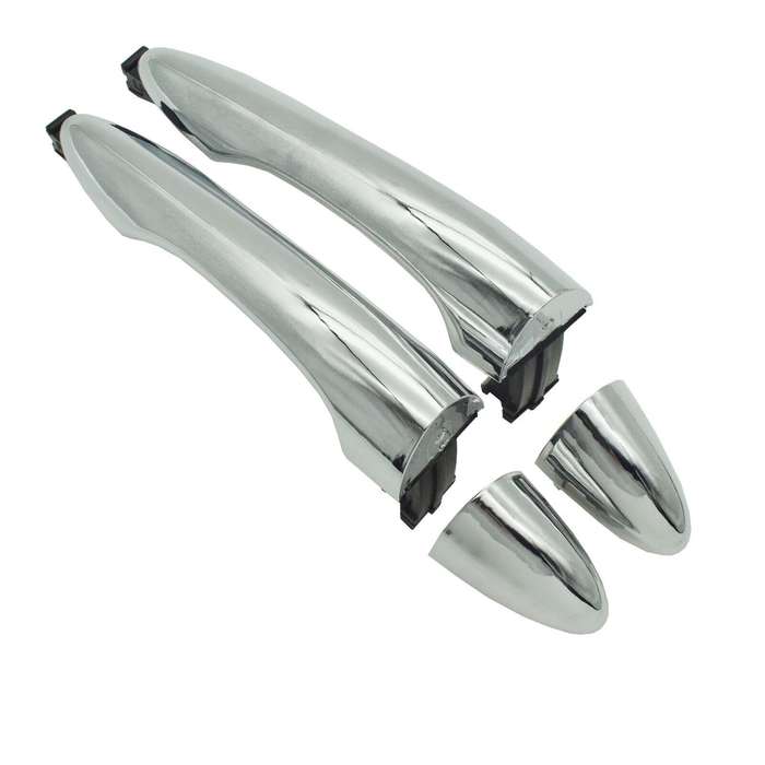 Rear Left &amp; Right Exterior Door Handles Chrome Pair For Kia Sportage 2011-2016