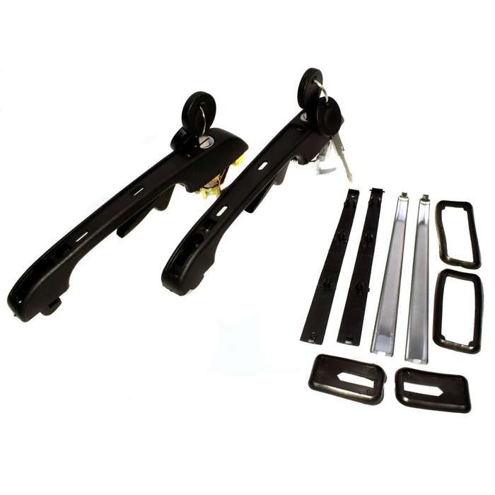 Fit For VW Golf Jetta Rabbit Door Handle Front Left Right Outside Key 2 Pcs NEW