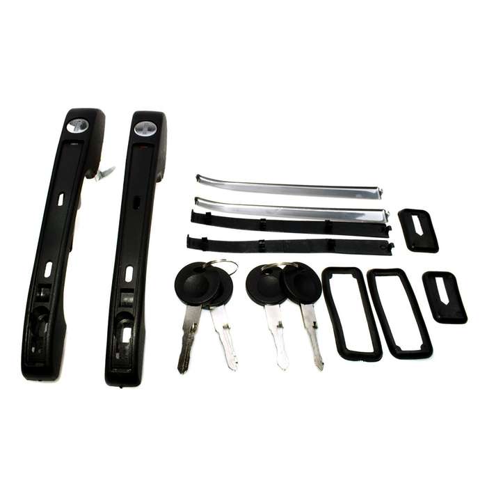 Fit For VW Golf Jetta Rabbit Door Handle Front Left Right Outside Key 2 Pcs NEW