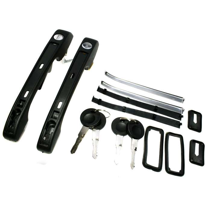Fit For VW Golf Jetta Rabbit Door Handle Front Left Right Outside Key 2 Pcs NEW