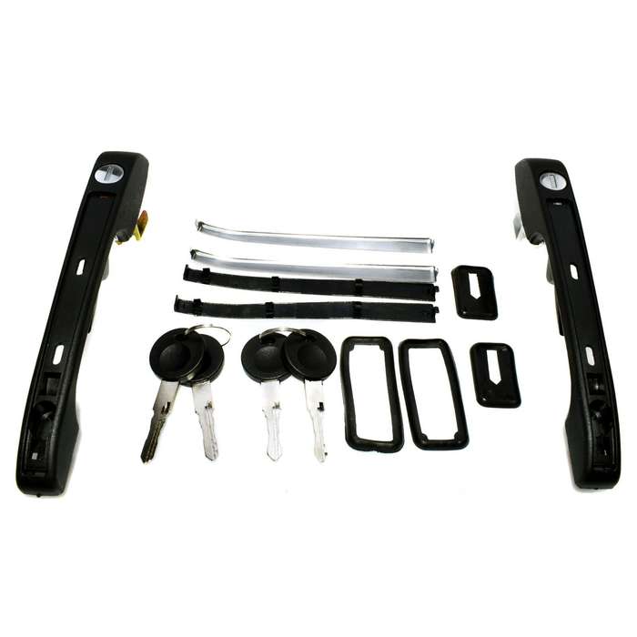 Fit For VW Golf Jetta Rabbit Door Handle Front Left Right Outside Key 2 Pcs NEW