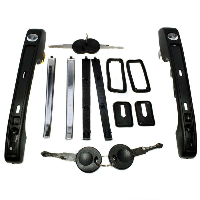 Fit For VW Golf Jetta Rabbit Door Handle Front Left Right Outside Key 2 Pcs NEW