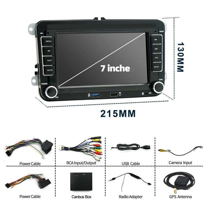 7" For VW Transporter T5 T6 Golf MK5 Jetta Car Radio CarPlay Android 13 WiFi GPS