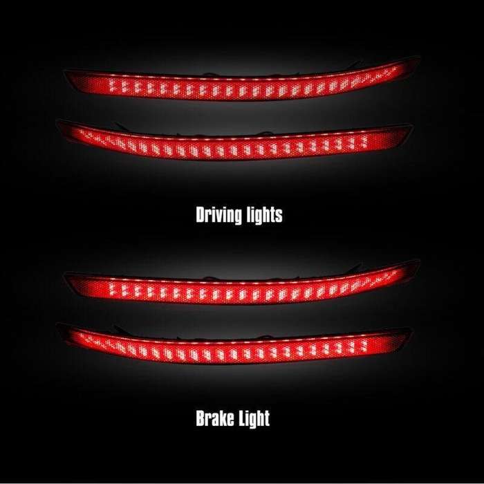 Pair LED Rear Bumper Reflector Lights For Kia K5 Optima 2011 12 2013 Brake Lamps