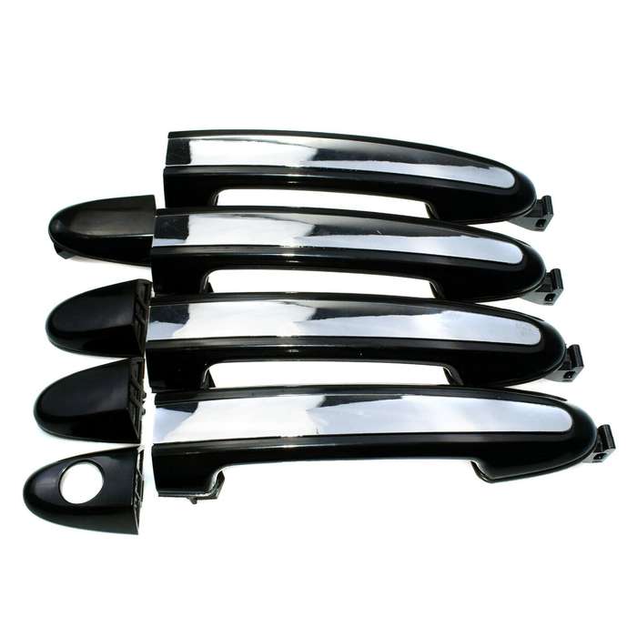 Outside Exterior Door Handles w/ Chrome Set FL FR RL RR For Hyundai Santa Fe
