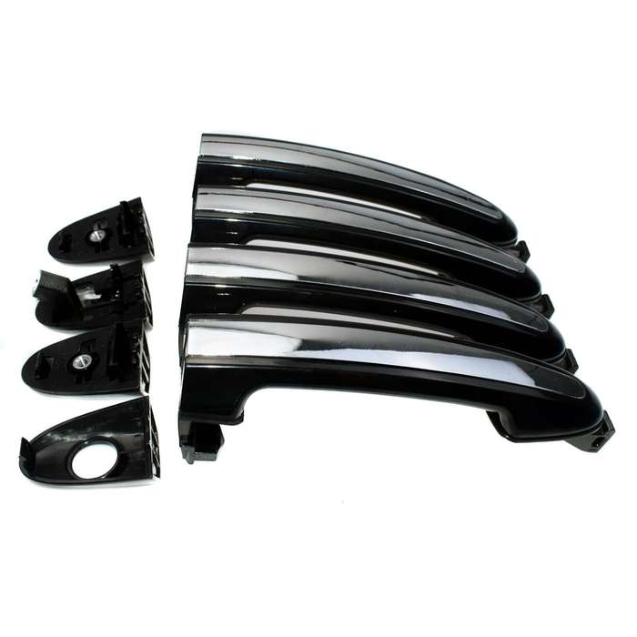 Outside Exterior Door Handles w/ Chrome Set FL FR RL RR For Hyundai Santa Fe