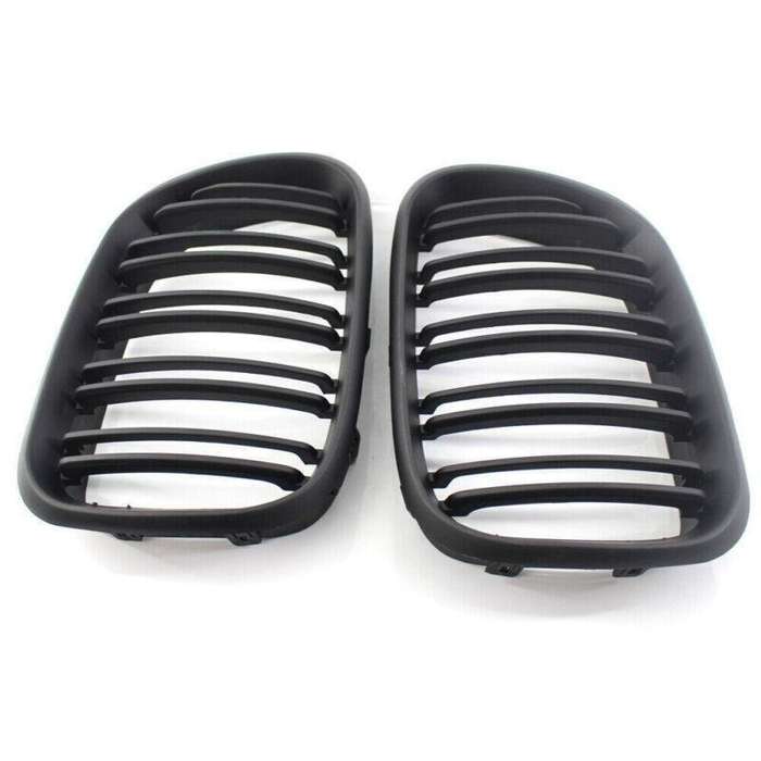 Matte Black Dual Slat Front Grille Fit for BMW X5 E53 2000-2003 Grill