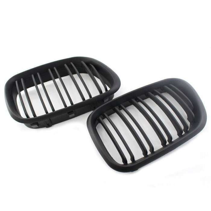 Matte Black Dual Slat Front Grille Fit for BMW X5 E53 2000-2003 Grill