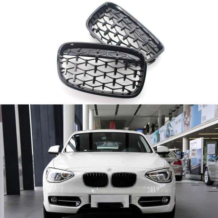 Pair of Front Grille Diamond Meteor Style Fit for BMW 1 Series F20 11-14?