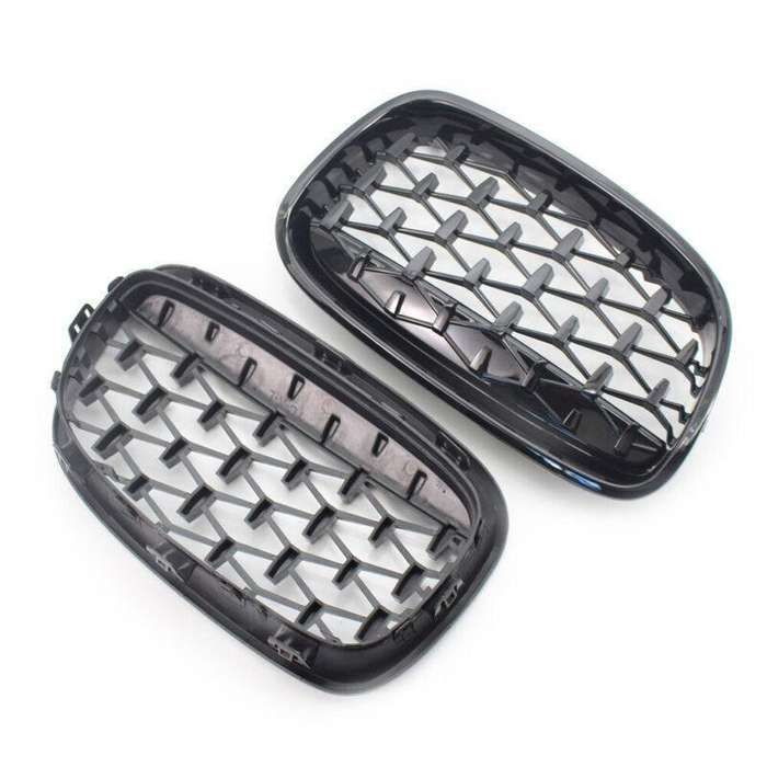 Pair of Front Grille Diamond Meteor Style Fit for BMW 1 Series F20 11-14?