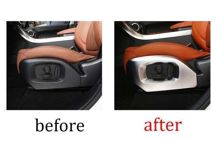 For Range Rover L405 2013-2017 Matte Silver Seat Button Handle Frame Cover Trim