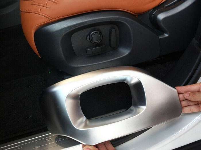 For Range Rover L405 2013-2017 Matte Silver Seat Button Handle Frame Cover Trim