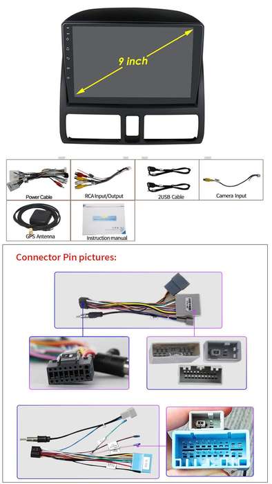 9" Android13 Touchscreen Autoradio GPS CarPlay Video For HONDA CRV 2002-2006+OBD