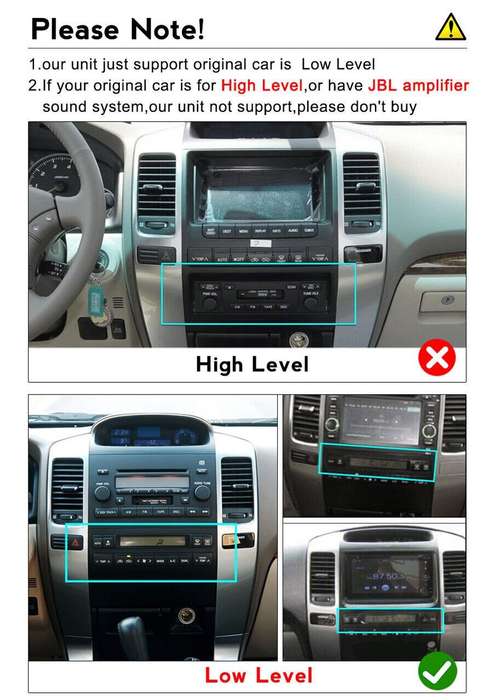 9.7" Bluetooth CarPlay DAB Autoradio GPS For Toyota Land Cruiser Prado 2002-2009