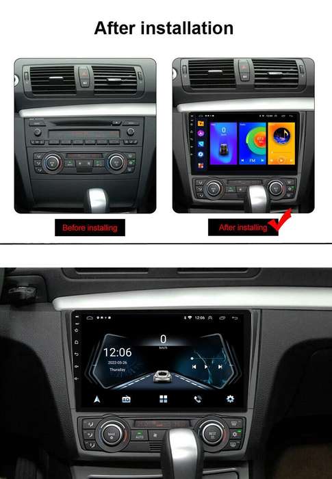 For BMW 1 Series E81 E82 E87 E88 Android Autoradio DAB GPS Navigation BT USB+DVR