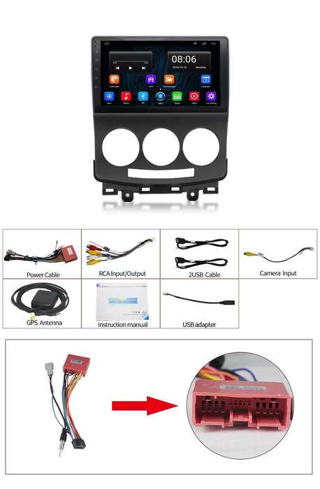 9" Android 12 FM Autoradio GPS Sat Nav BT DAB Touchscreen For MAZDA 5 2005-2010