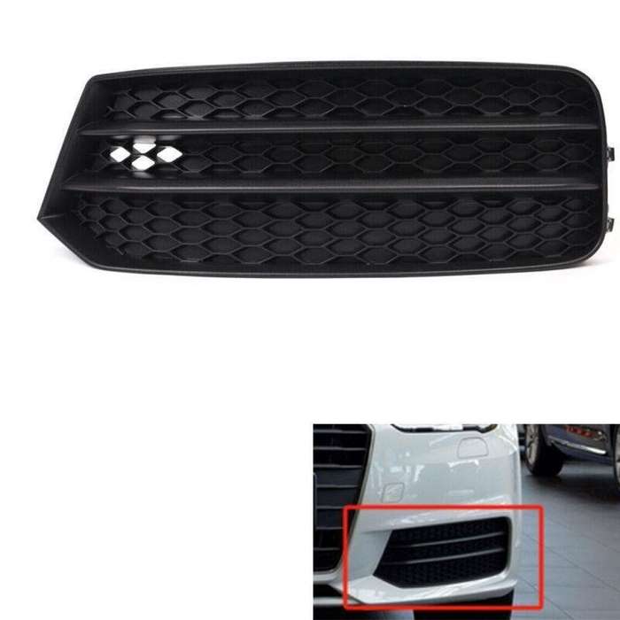 Front Bumper Fog Light Grille Cover For Audi A1 2016-2019 Black Left Side