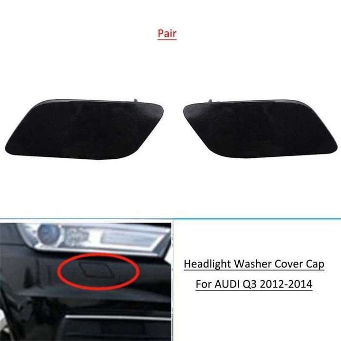 Pair Bumper Headlight Washer Cover Cap For AUDI Q3 2012-2014