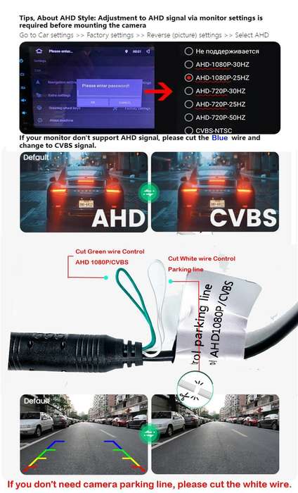 Rear View Camera For VW Volkswagen Tiguan Touareg MK2 AHD 1080P