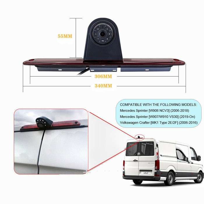 HD Rear View Camera For Mercedes-Benz Sprinter W906 W907 Bremslicht