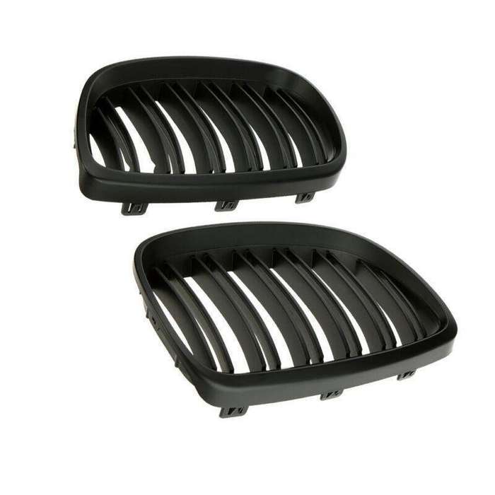 2X/Set Matte Black Dual Slat Grille for BMW E92 E93 3 Series 2 Door 06-10 Grill