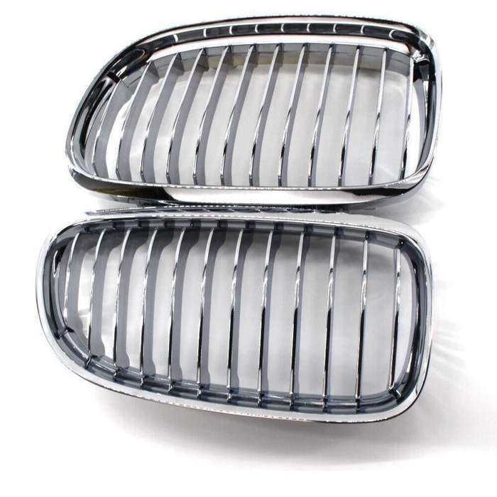 2X/Set Chrome Silver Car Front Grille fit for BMW 3 Series E90 09-11 Mesh Grill