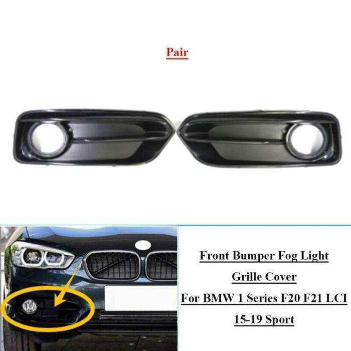 Front Bumper Fog Light Grille For BMW 1 Series F20 F21 LCI 15-19 Sport Pair