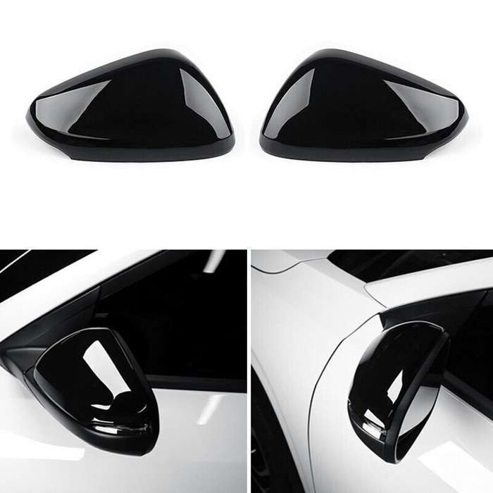 For Chevy Trailblazer 2021-2023 Gloss Black Door Rearview Mirror Cover Trim Caps