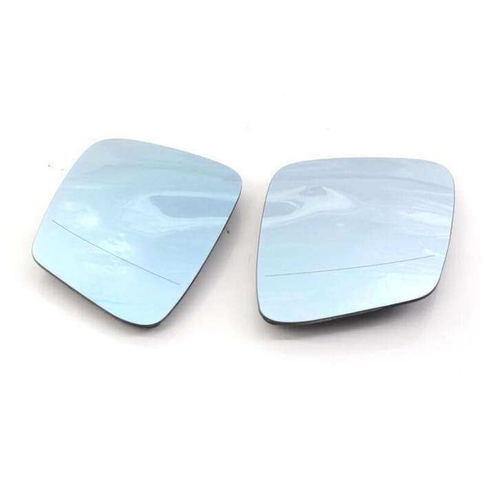 Pair Car Door Side Mirror Glass Blue for 5 Series BMW F07 F10 F18 F11 F06 E60