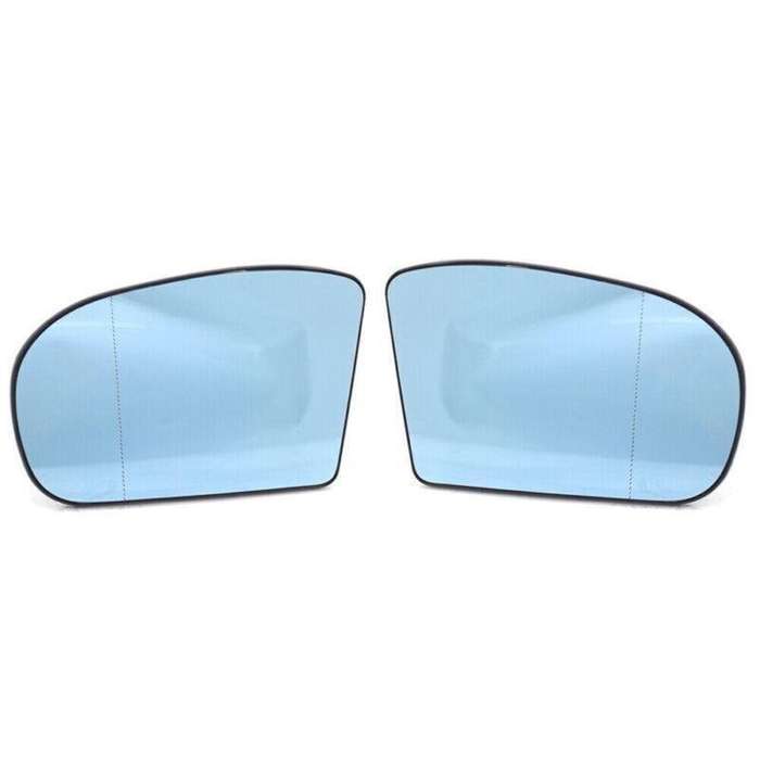 Pair Heated Side Blue Mirror Glass for Mercedes-Benz E/C-Class W211 W203 2001-07