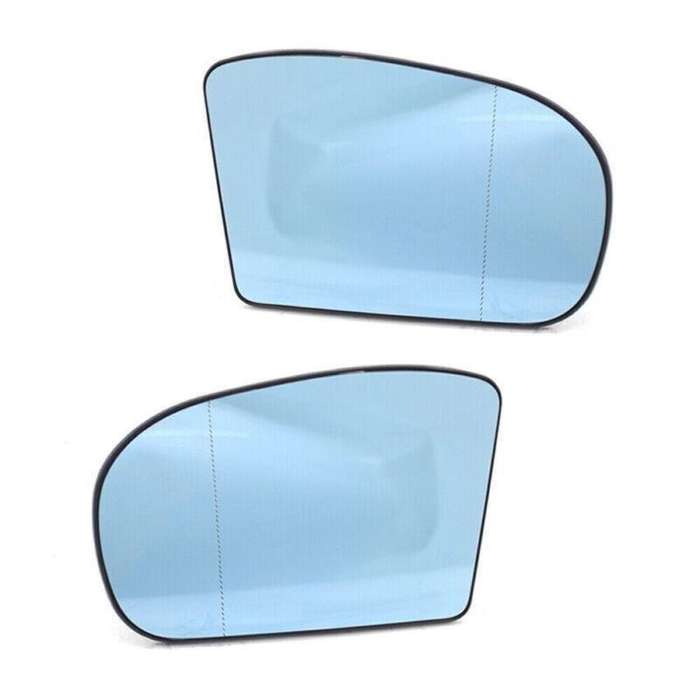 Pair Heated Side Blue Mirror Glass for Mercedes-Benz E/C-Class W211 W203 2001-07
