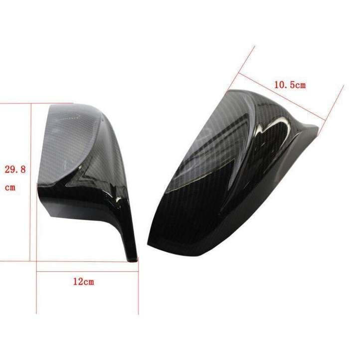 Fit For BMW X5 X6 E70 E71 07-13 Carbon Fiber Door Side Mirror Cover Cap LH&amp;RH
