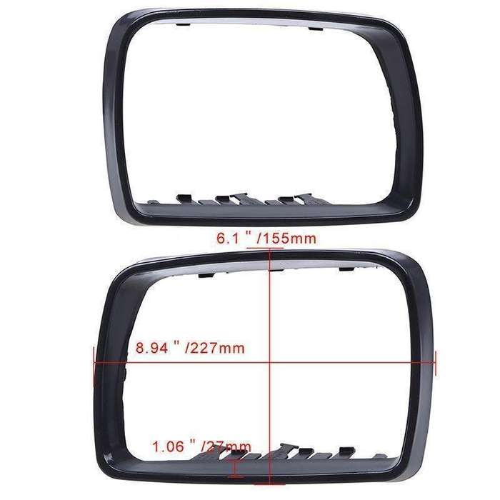 For BMW E53 X5 1999-2006 Side Door Mirror Cover Cap Trim Ring Left+Right Side
