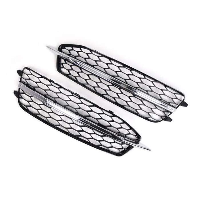 2pcs Front Bumper Fog Light Grille Covers For Audi A6 C7 S Line 2011-2014 Type C