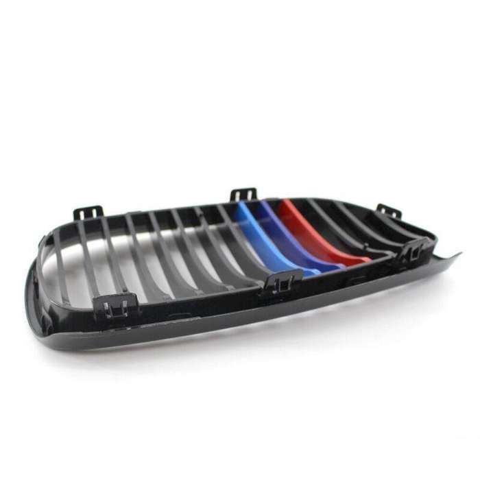 2X/Set Shiny Black M Look Grille for BMW E92 E93 3 Series 2Door 06-09 Mesh Grill
