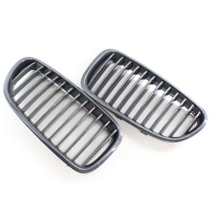 LR Carbon Fiber Style Car Front Grill Grille Fits for BMW F10 F18 M5 2010-2015
