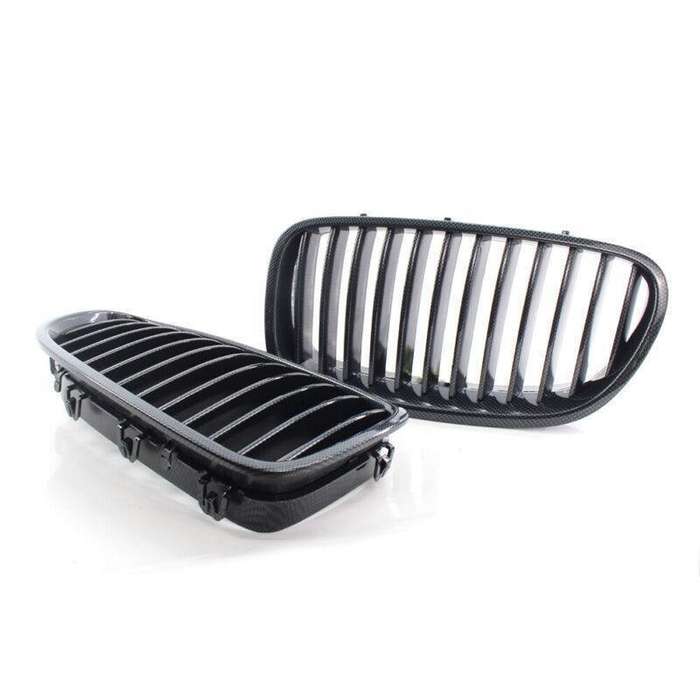 LR Carbon Fiber Style Car Front Grill Grille Fits for BMW F10 F18 M5 2010-2015