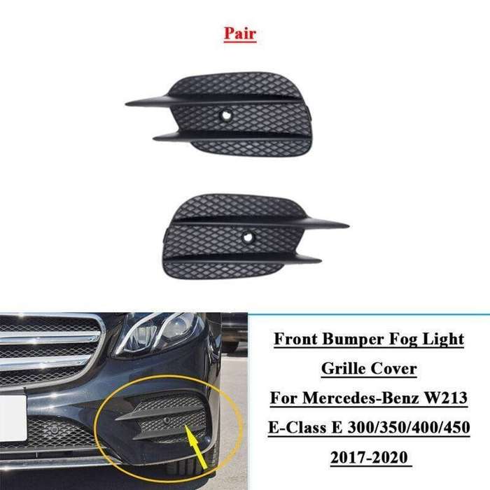 2x Front Bumper Fog Lamp Grille Cover For Mercedes-Benz W213 E-Class 17-20 LR