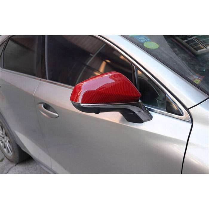 For Lexus NX RX 2015-2024 Red Carbon Fiber Side Door Rearview Mirror Cover cap