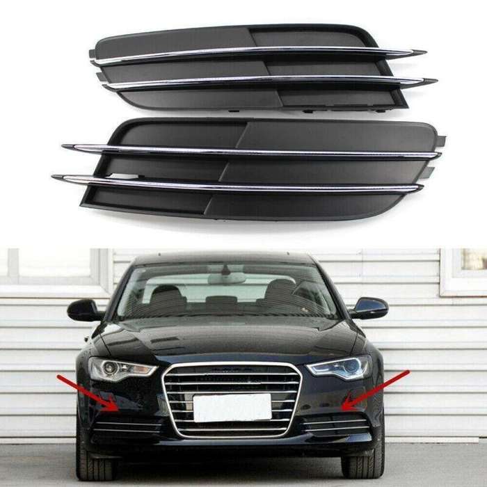 2X/Set Car Lower Bumper Grille Fits for Audi A6 C7 2012-2014 2013 Mesh Grill