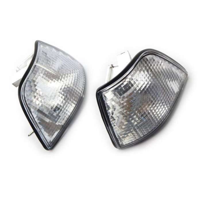 Pair Clear Corner Light Turn Signal for BMW E36 3 Series 4DR 1992-1998 No Bulb
